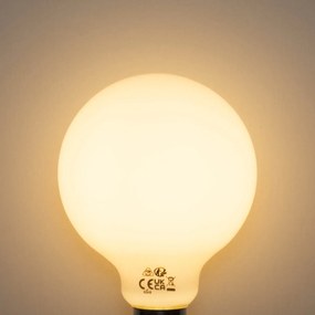 Sada 5 ks Stmievateľná LED žiarovka E27 opálové sklo G95 5W 450lm 2700K