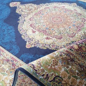 Koberec Exkluzívny Qum Silk 01 modrý