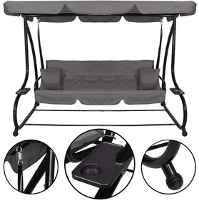 Záhradná hojdačka LINDA SPRINGOS GS0003-sivá