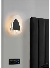 Searchlight 32983BK - LED nástenné svietidlo DESTINY LED/8W/230V čierne