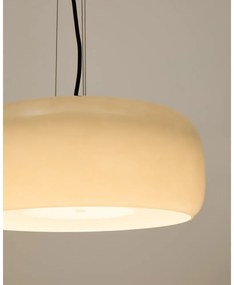 LED závesné svietidlo sivobéžové so skleneným tienidlom ø 38 cm Reig – Kave Home