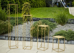 STOJAN NA KVETINÁČ SIMPLE 130X24X24 CM ZLATÁ