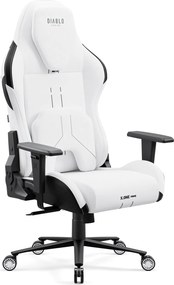 Biela herná stolička s chladiacim sedadlom Diablo X-One Prime Ghosted White