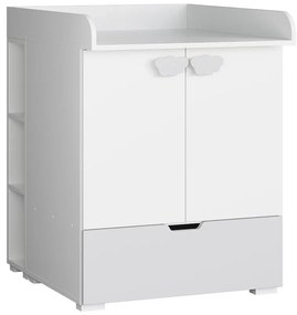 Komoda Lulu Prebaľovací pult biely+Šedá