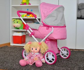 Kočík pre bábiky Alice Prestige ružový