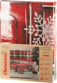 VIANOČNÉ RENFORCÉ OBLIEČKY XMAS 200X220 CM, 2 KS 70X80 CM VZOROVANÉ