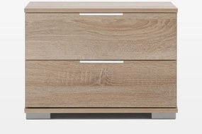 Nočný stolík Easy Plus, 2 zásuvky, dub sonoma