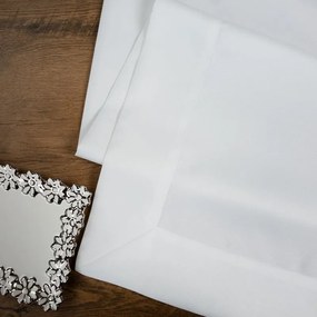 Vodoodpudivý behúň na stôl Aleksa 40 × 180 cm – biely