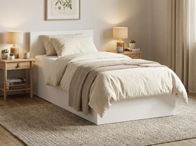 Posteľ SOFIA 80 x 200 cm, biela Rošt: S lamelovým roštom, Matrac: Matrac COCO MAXI 20 cm