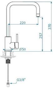 ALVEUS 1139811 - Drezová batéria DUAL 37 cm granit/béžová