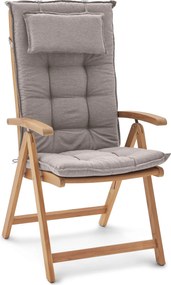 Podložka na stoličku s vysokým operadlom, svetlosivá