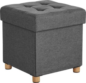 Dekorstudio Taburetka so skrytým úložným priestorom LSF14GYZ 38x38x40 cm – tmavosivá