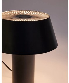 Čierna stolová lampa s kovovým tienidlom (výška 32 cm) Ancare – Kave Home