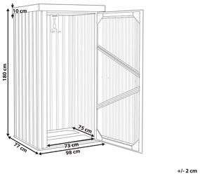 Záhradný oceľový domček na náradie sivý UMBRIA Beliani