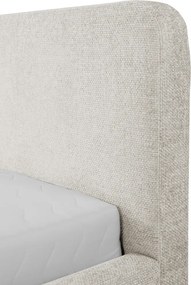 Posteľ Flamingo 180x200 cm, šedo-béžová štruktúrovaná tkanina