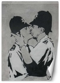 Fototapeta, Banksy Líbající se policisté Graffiti - 150x210 cm