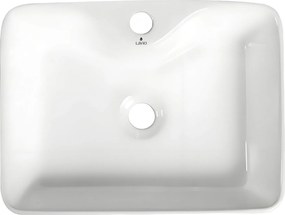 Keramické umyvadlo na desku Aura 47 cm lesklé bílé