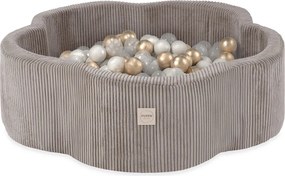 Suchý bazén kvietok – béžový menčester 95×30 cm + 200 guličiek