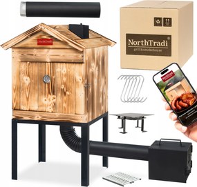 TRENDIE Udiareň drevená s kovovým komínom