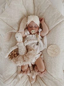 Plyšový zajačik béžový s menom dieťaťa