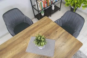 Jedálenská stolička LUGO tmavo sivá (čierne nohy)