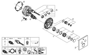 GROHE 29124DC0 - Termostat GROHTHERM SMARTCONTROL, nerezové prevedenie