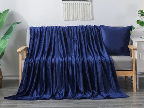 XPOSE® Mikroplyšová deka Exclusive - tmavo modrá 150x200 cm