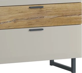 TV skrinka Romy, šedá/dub