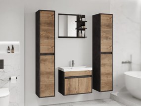 Kúpelňový nábytok Garmuzo XL, Farby: matera / matera + breslau gaštanov, Sifón: so sifónom, Umývadlová batéria: nie
