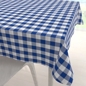 Biante Dekoračný štvorcový obrus Rebeka RE-007 Modro-biela kocka veľká 100x100 cm