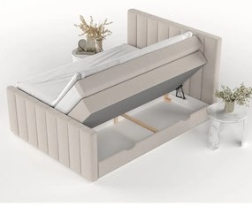 Béžová boxspring posteľ s úložným priestorom 180x200 cm Ruby – Maison de Rêve