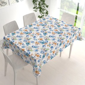 Biante Dekoračný obdĺžnikový obrus Leona LN-114 Modré kraslice 80x120 cm