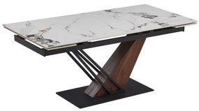 Vintino - Jedálenský rozkaldací stôl SANNY 180–240 cm biely/orech