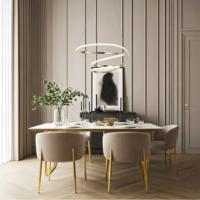 Toolight Toolight, LED stropné svietidlo 51cm, 72W, 4000K, G080-1CP, zlatá matná, OSW-09739