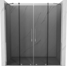 Mexen Velar Duo, posuvné sprchové dvere do otvoru 180 cm, 8mm šedé sklo, chrómová, 871-180-000-42-01
