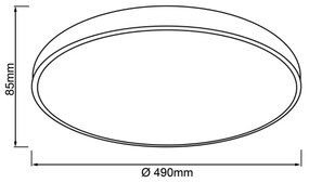 Brilliant - stmievateľné LED stropné svietidlo SLIMLINE LED/60W/230V pr. 49 cm čierne + DO