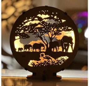 Li-Go 23610/DUB2 - LED Stmievateľná stolná dekorácia LED/12W/230V 20x22 cm dub