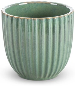 Ozdobný črepník 16x15 cm zelená