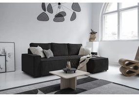 Antracitovosivá menčestrová rozkladacia rohová pohovka (variabilná) Brave Dave – Miuform