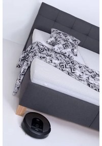 Čalúnená posteľ s matracom a úložným priestorom MARIA 160x200 cm sivá