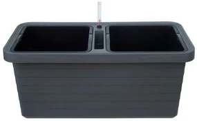 Samozavlažovací truhlík Berberis DUO, antracit, Plastia, 78 cm