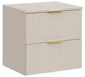 Závěsná skříňka Adele Cashmere s deskou 60 cm kašmírová
