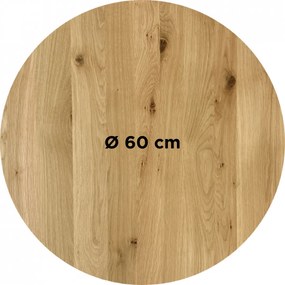 DUBLINO OAK PREMIUM 27 MM - MASÍVNA STOLOVÁ DOSKA Ø 60 cm