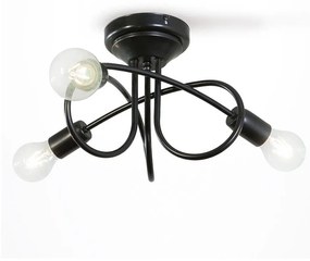 Prisadený luster STYLE 3xE27/60W/230V čierna