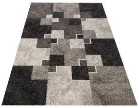 Moderný béžový koberec s motívom štvorcov Šírka: 60 cm | Dĺžka: 100 cm