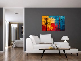 Obraz - Abstraktné elektrické vedenie (90x60 cm)