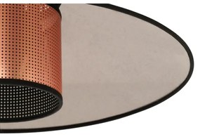 Duolla - Luster na lanku RIO SHINY 1xE27/15W/230V pr. 45 cm čierna/medená