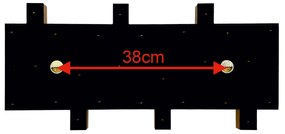 Dekorstudio Vešiak na stenu Lamele mini 60cm