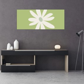 Obraz - Hippies, zelené kvety N⁰2 (120x50 cm)