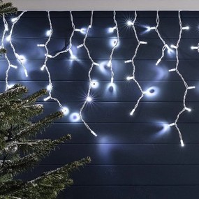 LED svetelná reťaz cencúle v 2 veľkostiach, studená biela- 230 LED